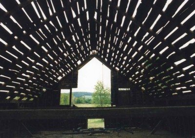 German Barn being dismantled, 2000, Photograph by Constance Kheel