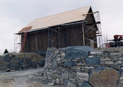 German Barn during restoration, 2002, Photograph by Constance Kheel