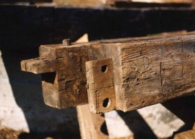 Detail of Scottish Barn joinery, 2000, Photograph by Constance Kheel